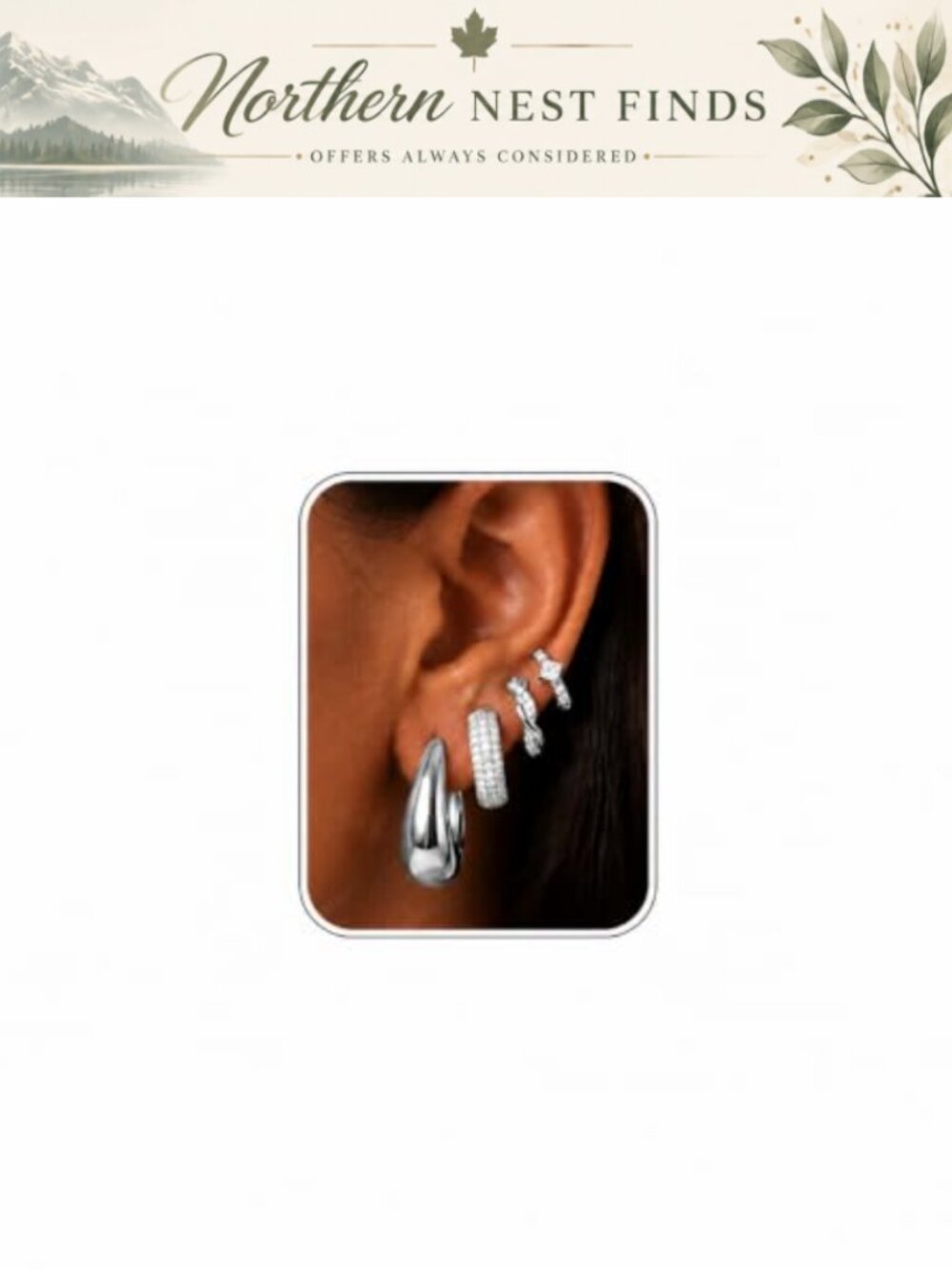 Small Gold Plated Hoop Earrings Set 4 Pairs Huggie Stackable